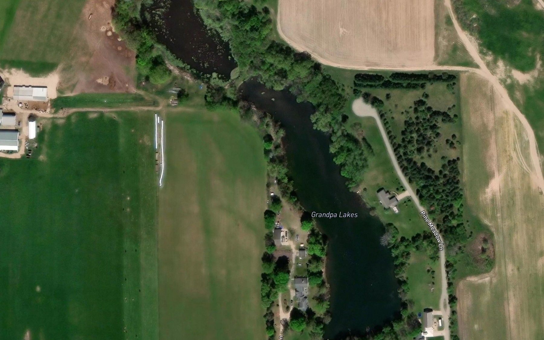 Satellite map of the Grandpa Lakes