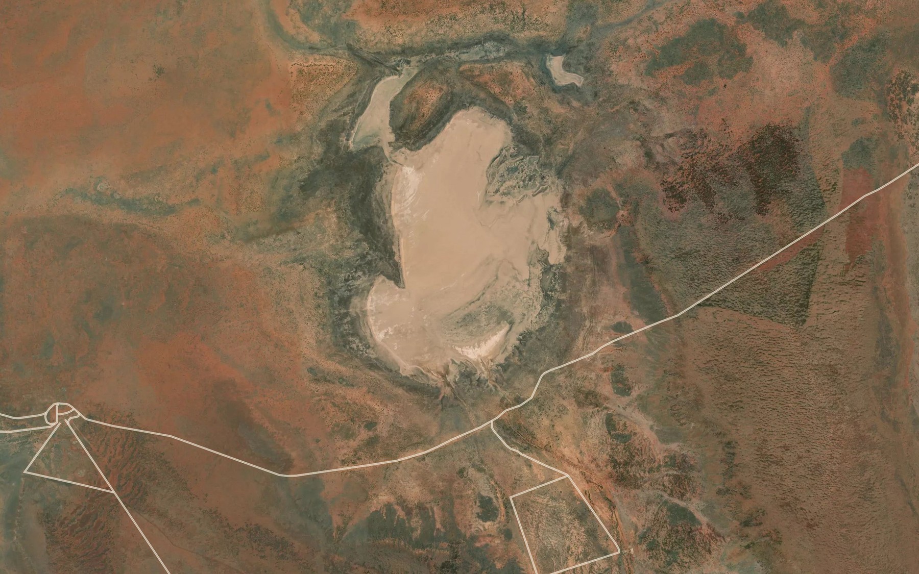 Satellite map of the Lake Sarah