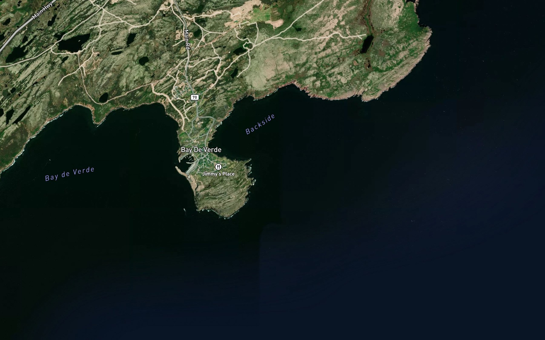Satellite map of the Backside