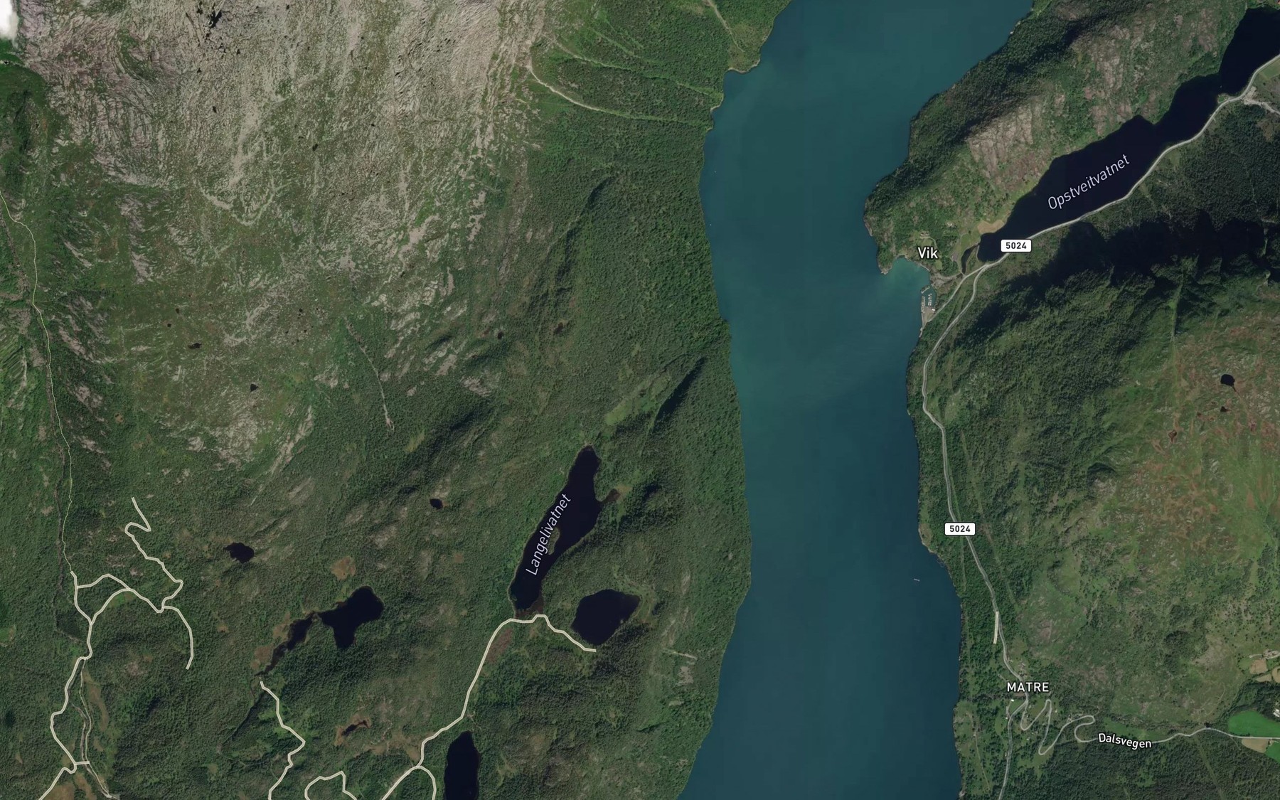 Satellite map of the Delarana