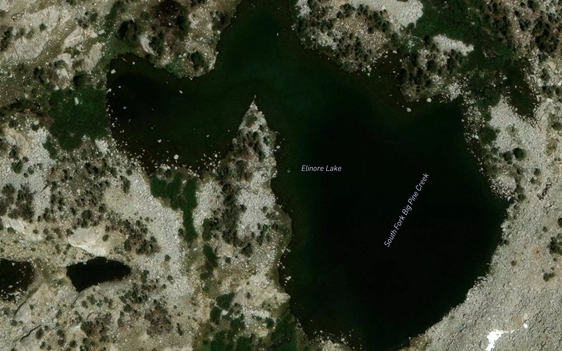 Satellite map of the Elinor Lake