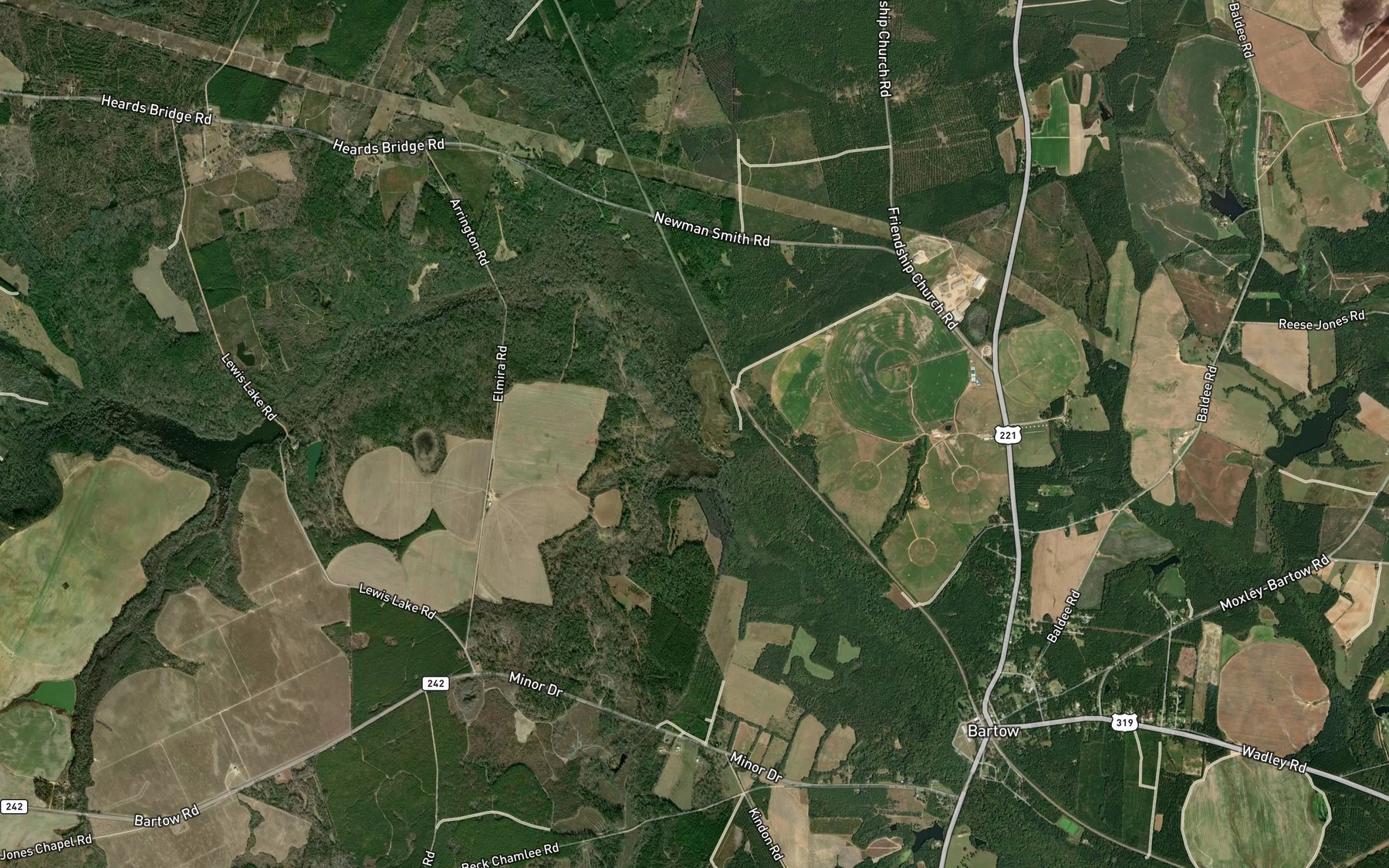Satellite map of the Salter Branch