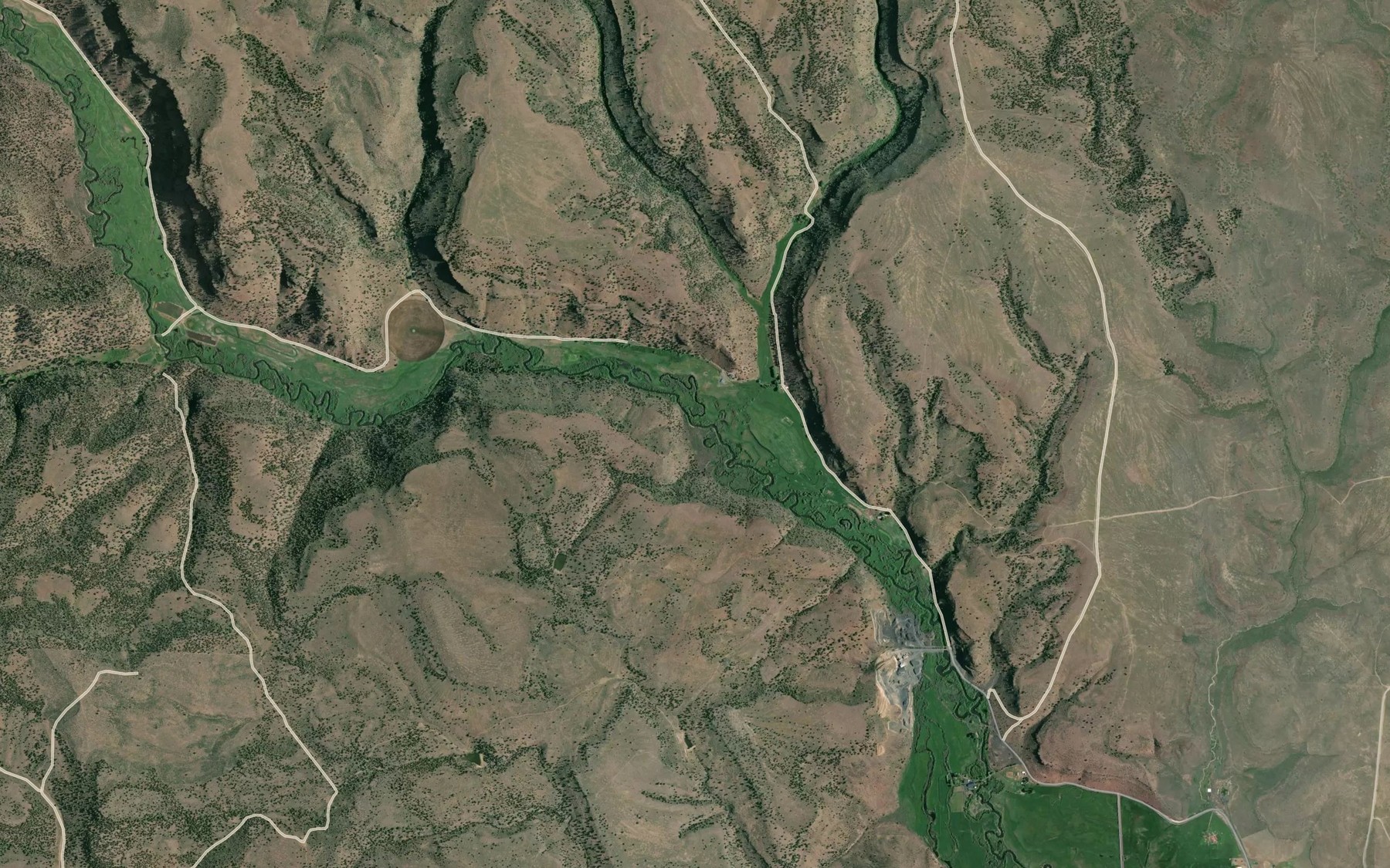 Satellite map of the Curry Gordon Creek