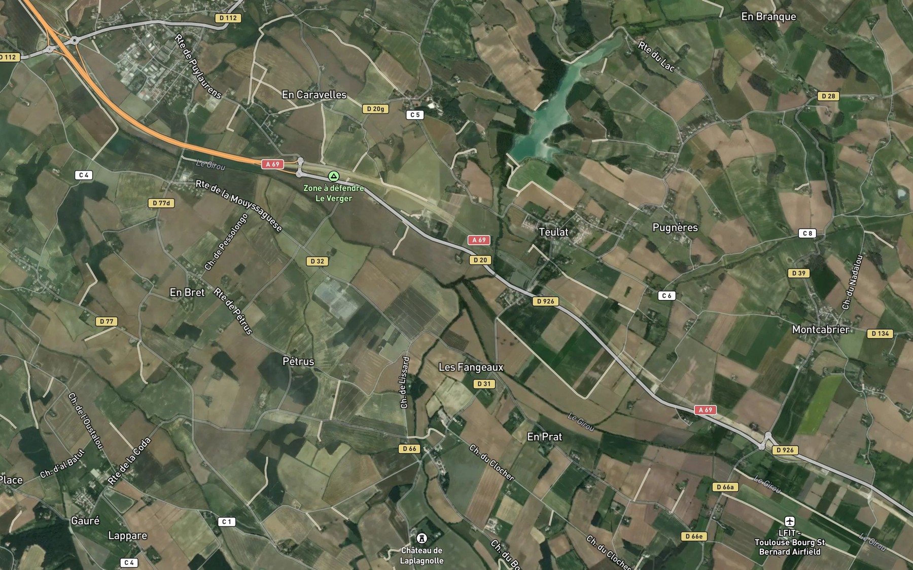 Satellite map of the Ruisseau la Balerme