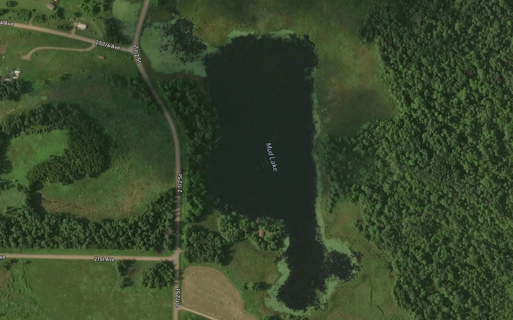 Satellite map of the Mud Lake
