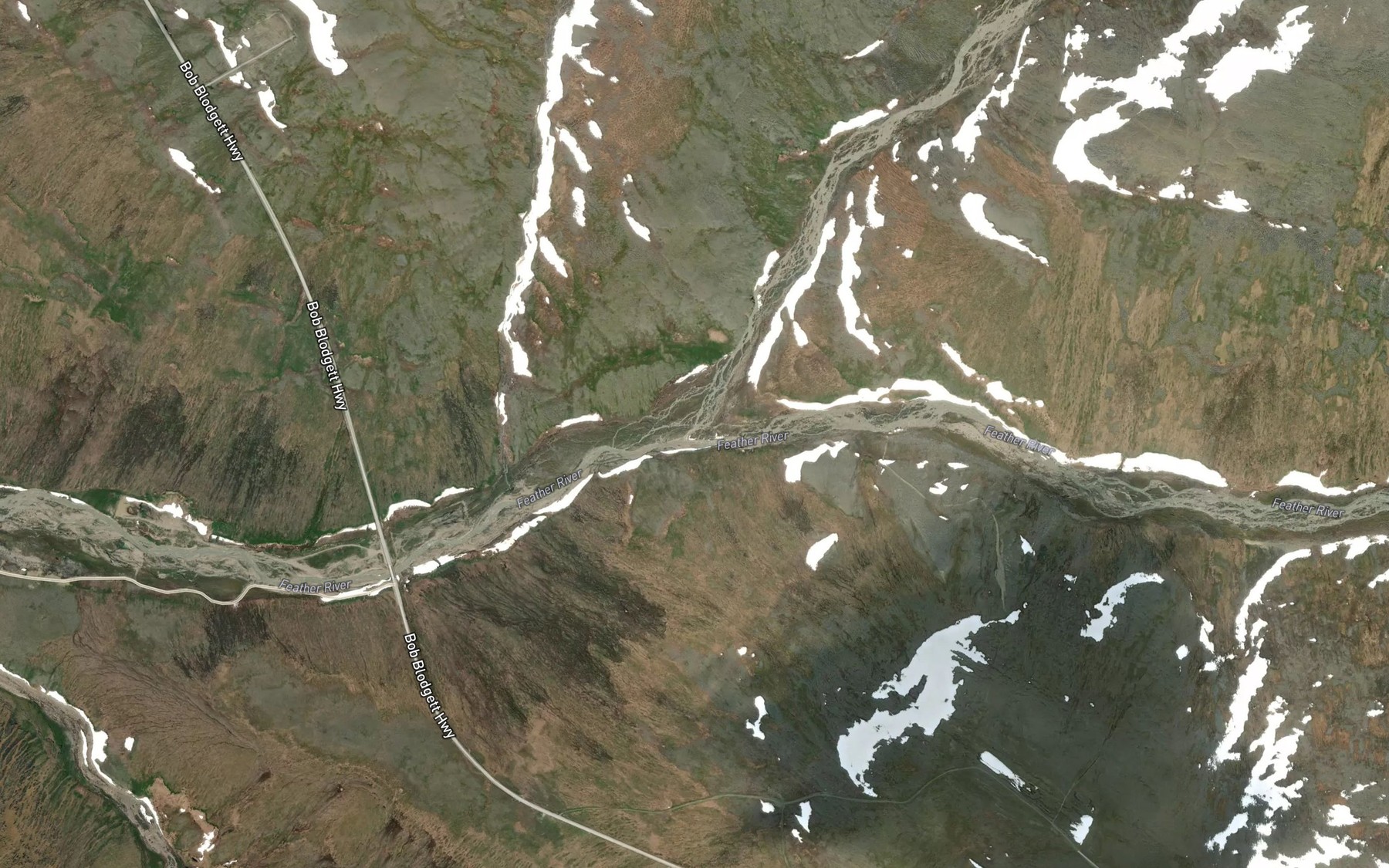 Satellite map of the Blume Creek