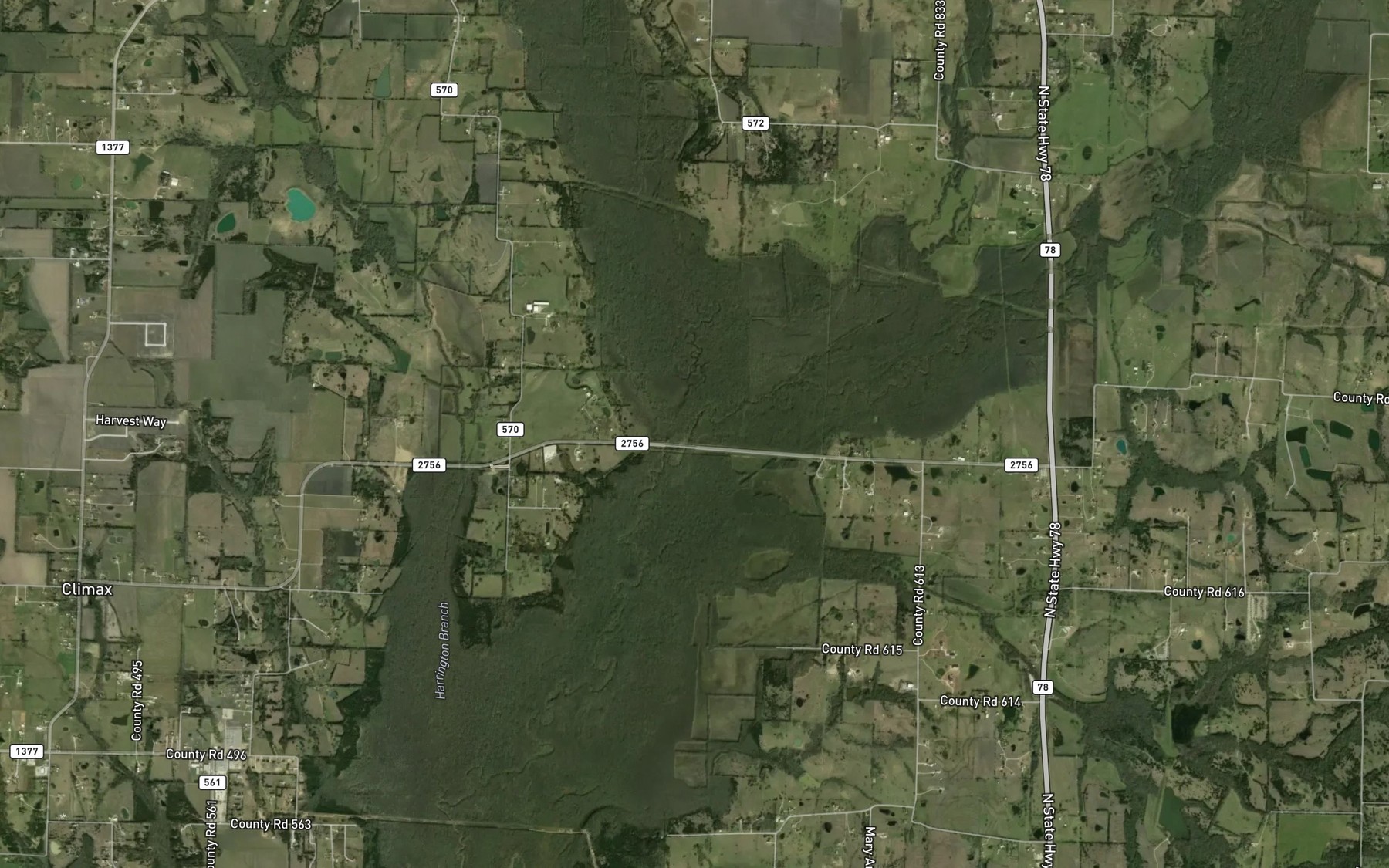 Satellite map of the Indian Creek