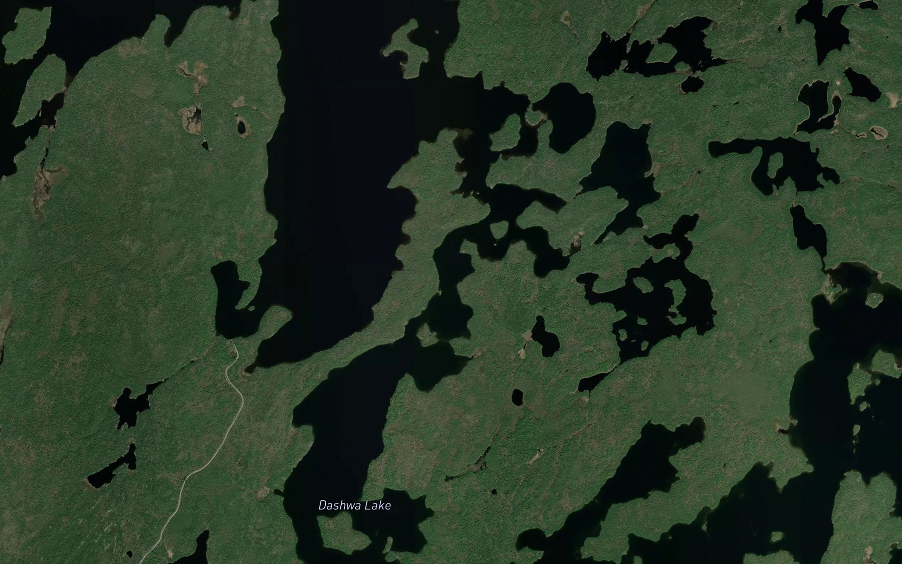 Satellite map of the Dashwa Narrows
