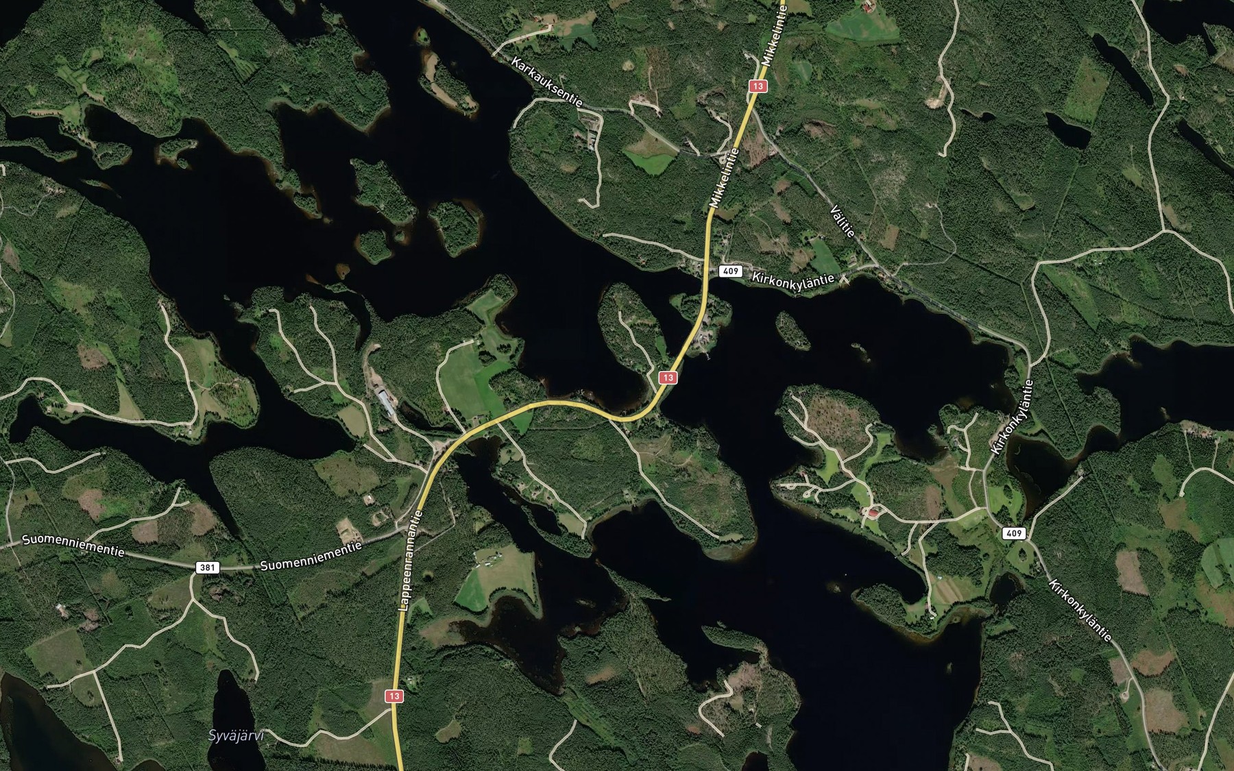 Satellite map of the Madesalmi