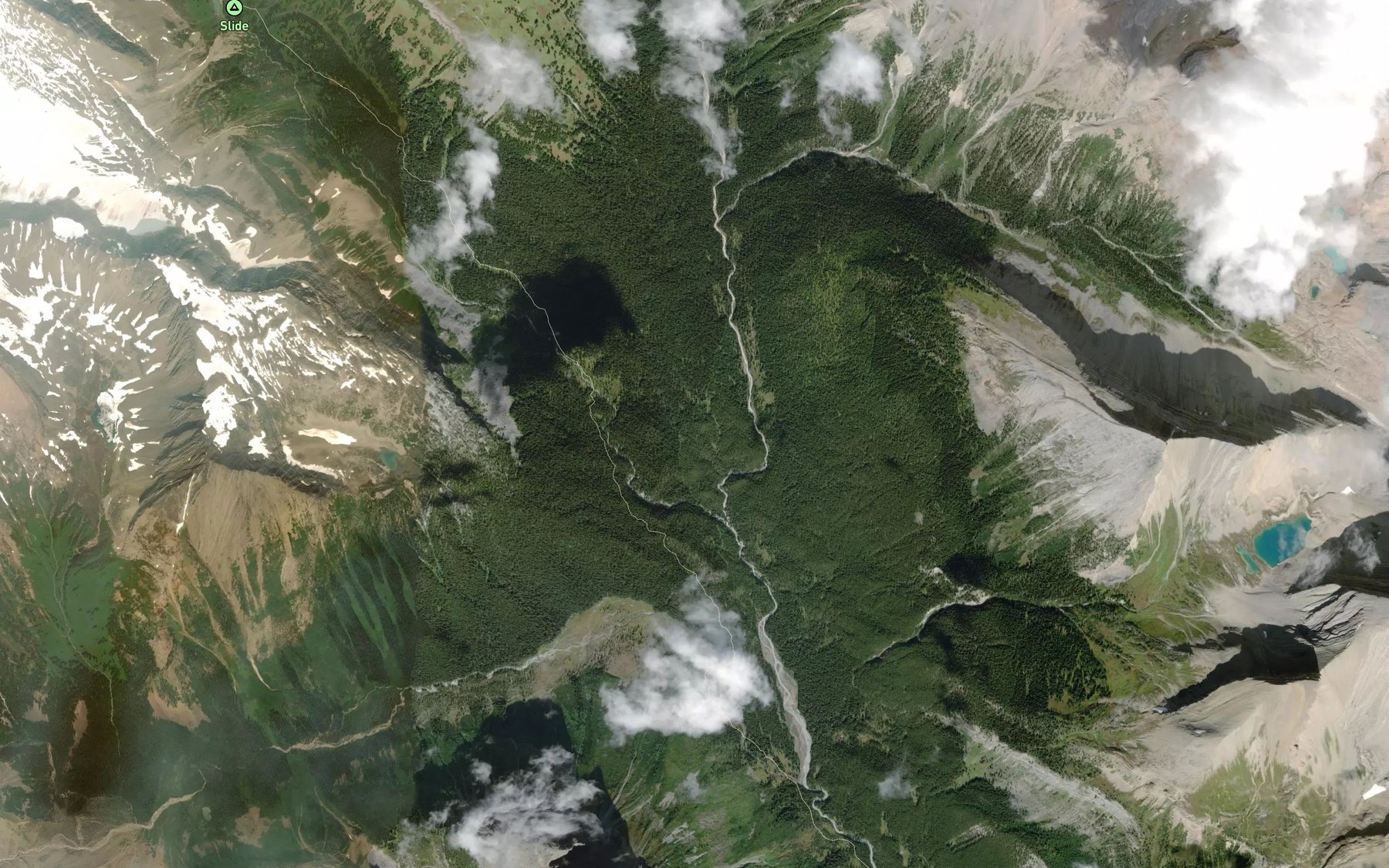 Satellite map of the Steppe Creek