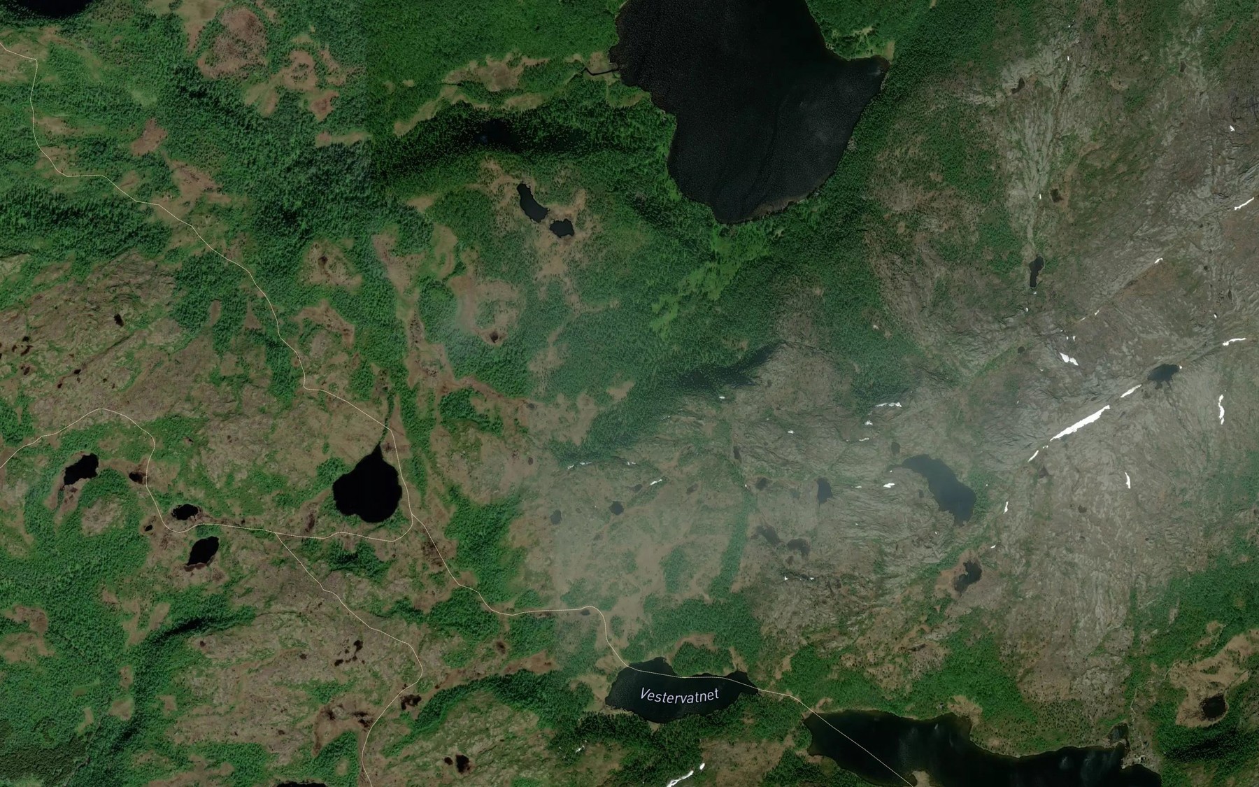 Satellite map of the Kvannkjoselva
