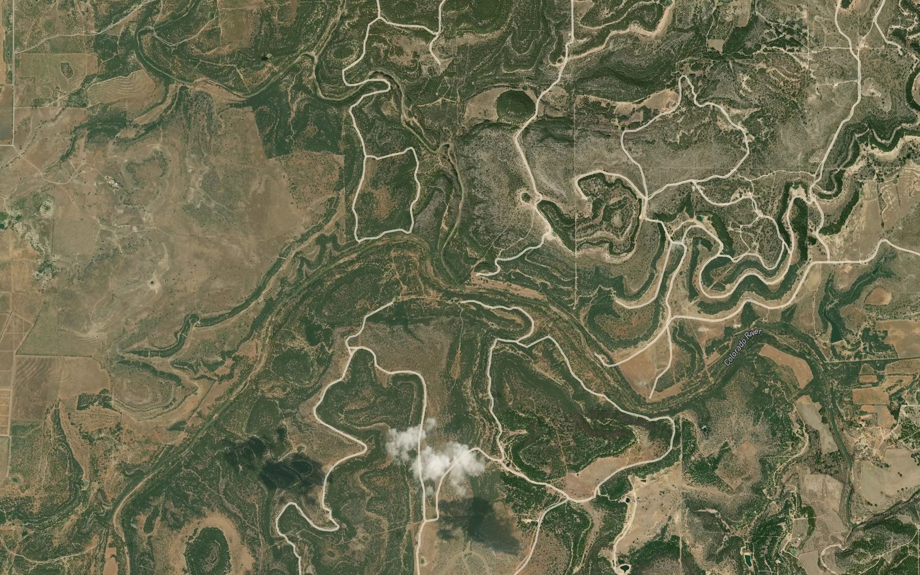 Satellite map of the Home Creek