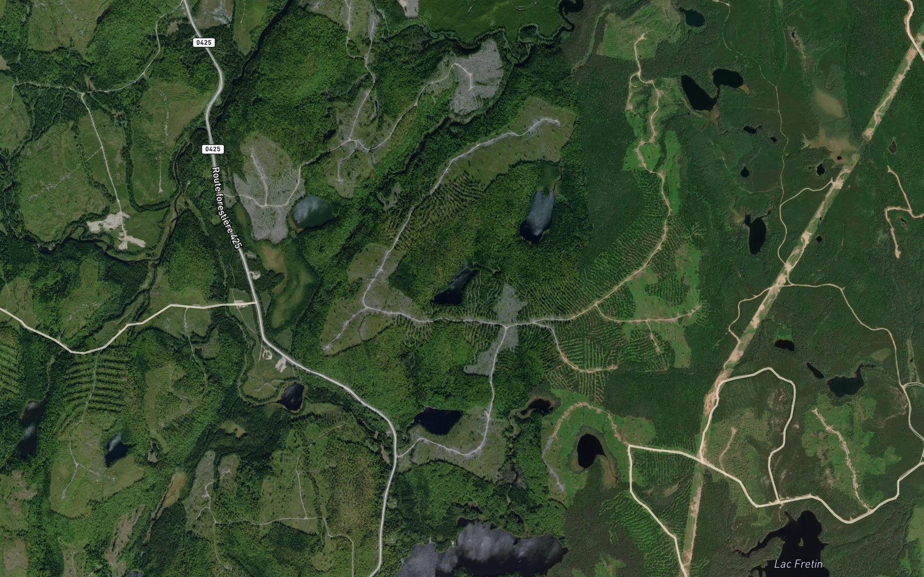Satellite map of the Lac Nadia