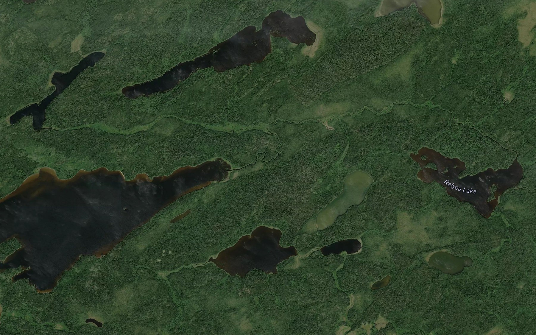 Satellite map of the Fry Creek
