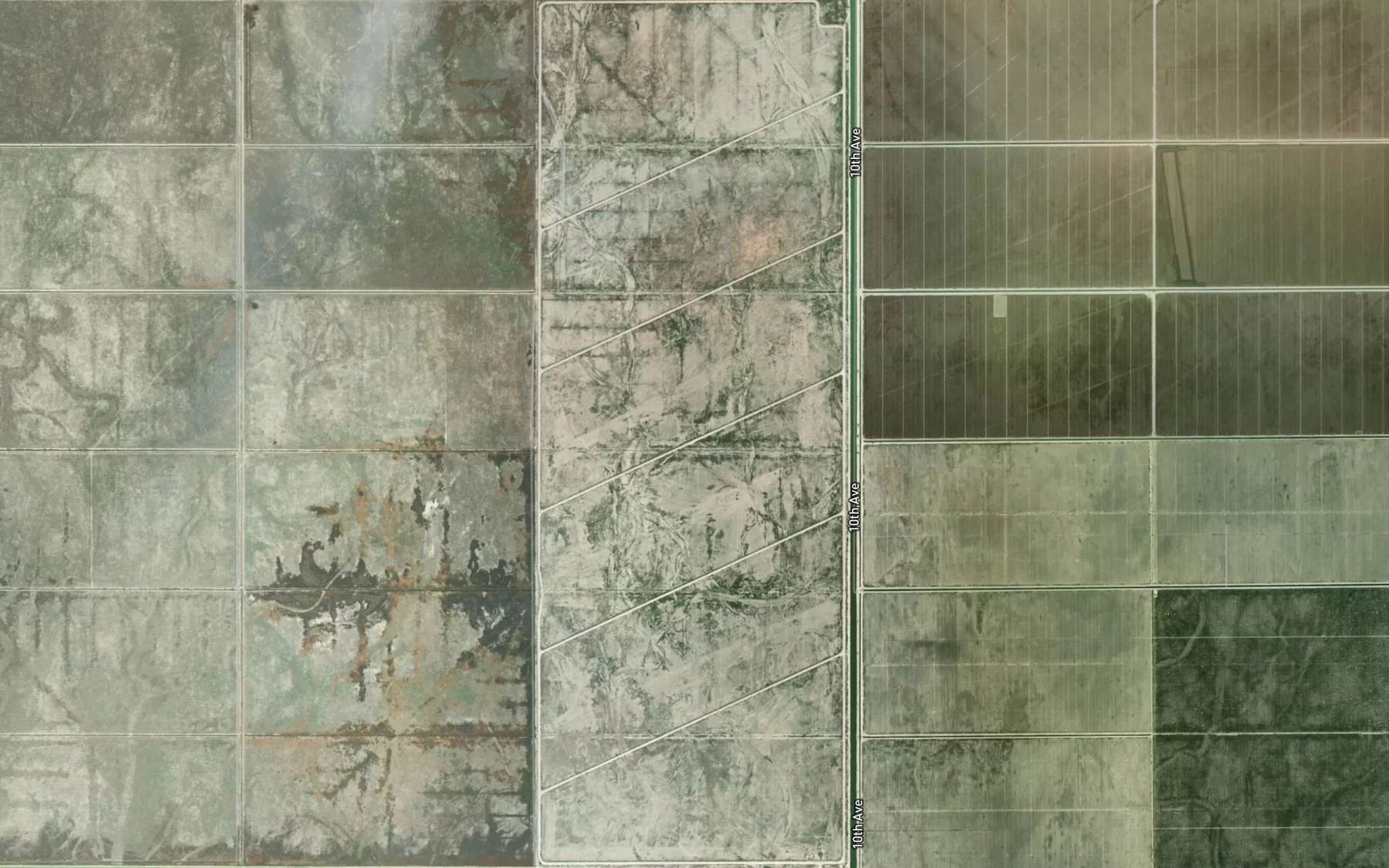 Satellite map of the Liberty Farms East Canal