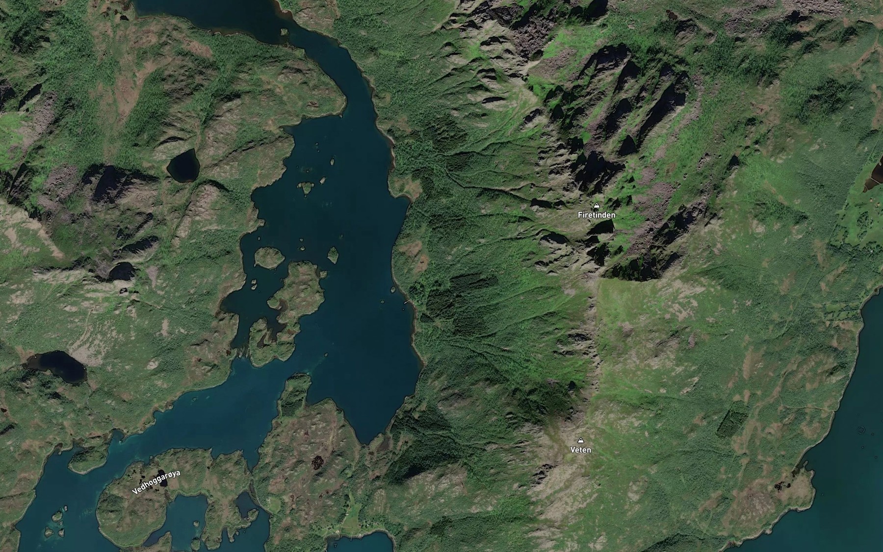 Satellite map of the Innerjordelva