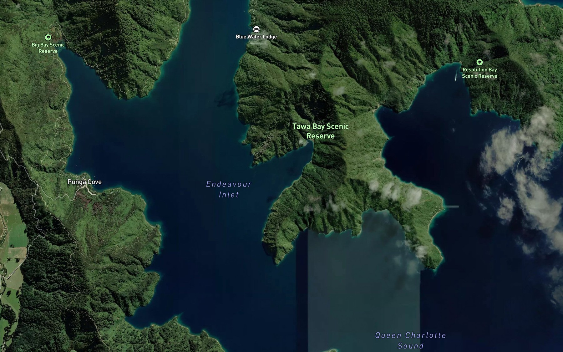 Satellite map of the Tawa