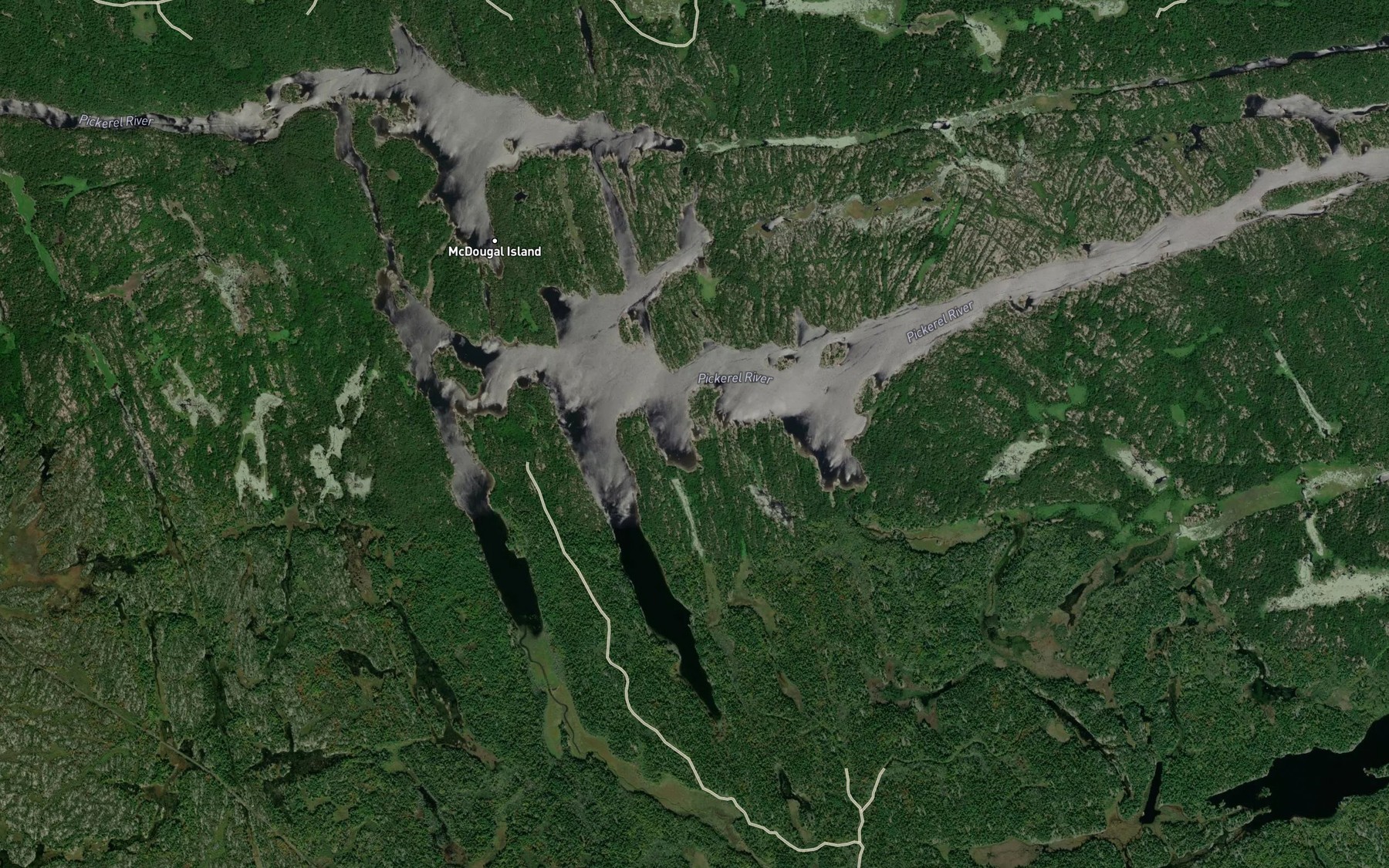 Satellite map of the Deep Bay