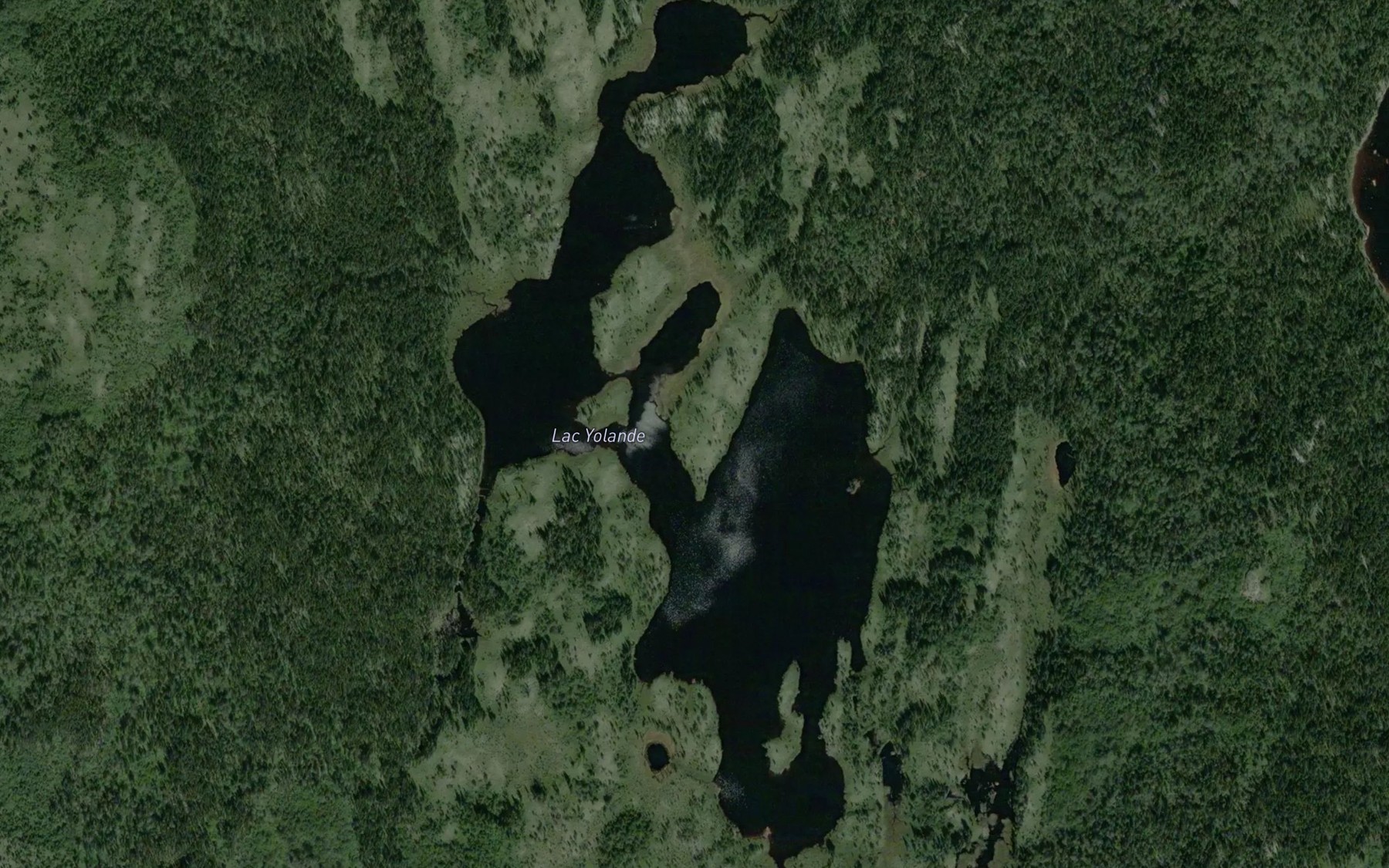 Satellite map of the Lac Yolande