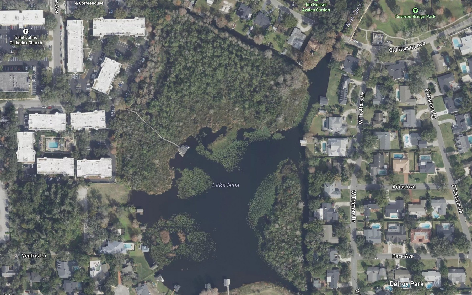 Satellite map of the Mud Lake