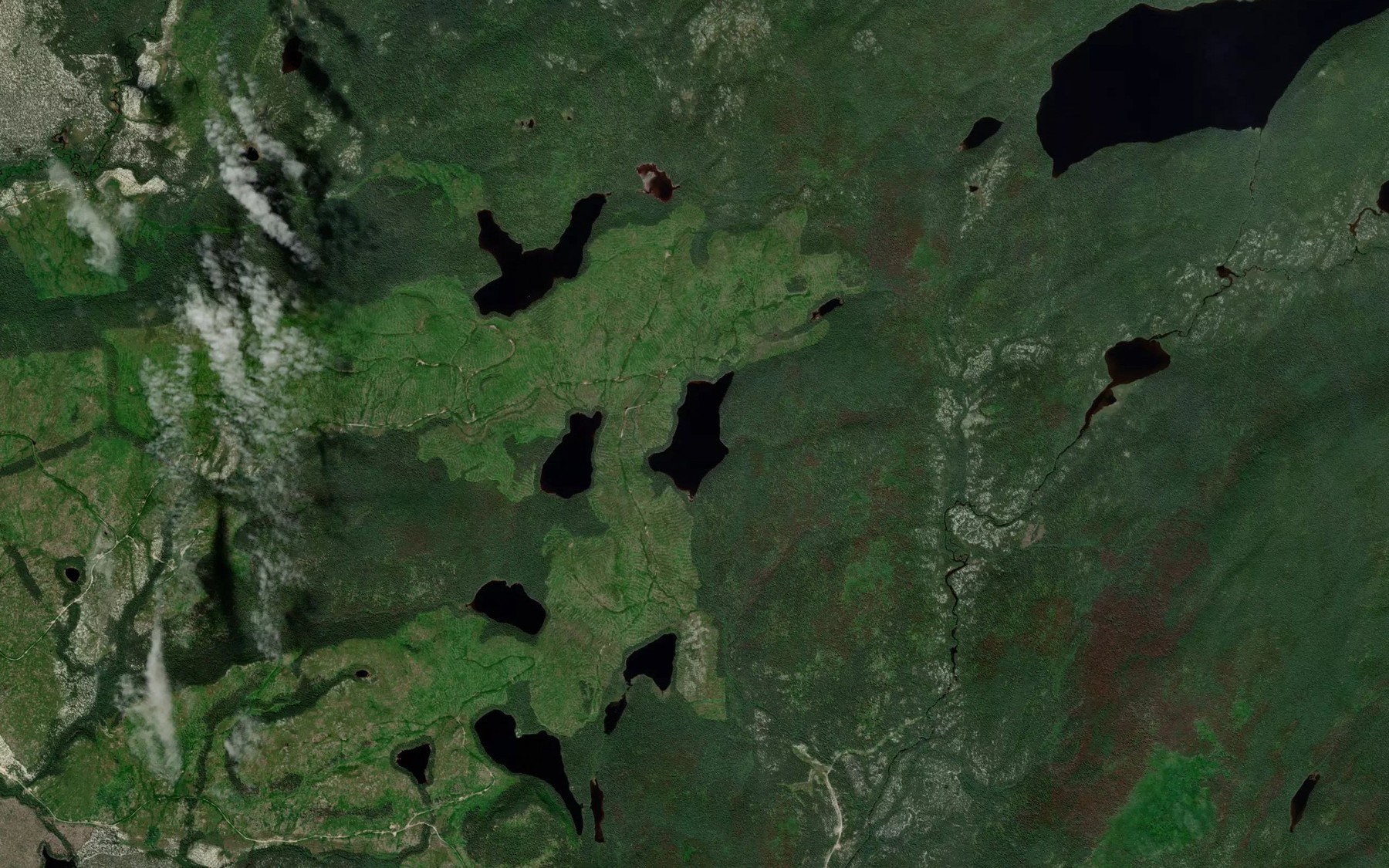 Satellite map of the Lac des Graines Enrobees