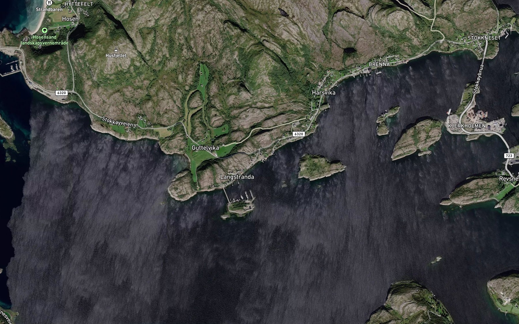Satellite map of the Einvika