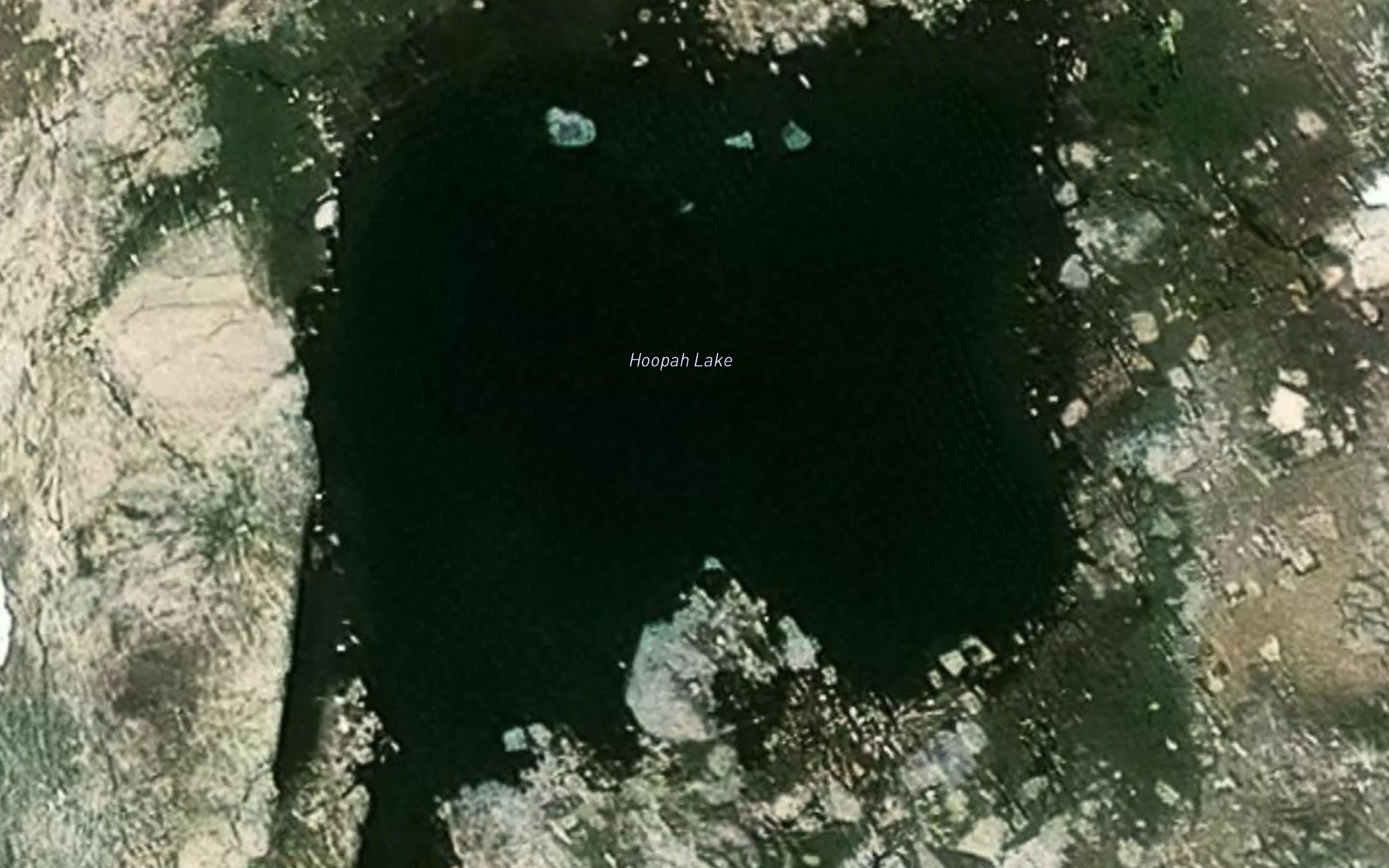 Satellite map of the Hoopah Lake