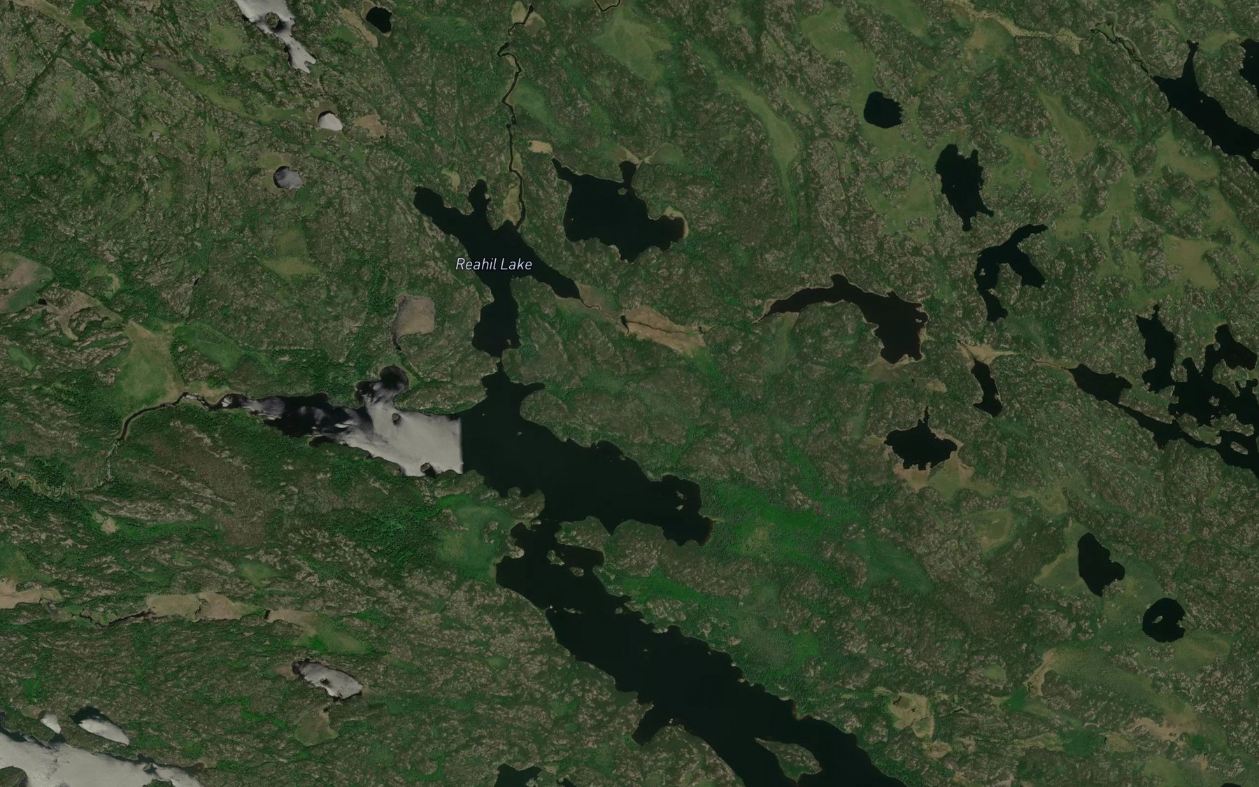 Satellite map of the Irregular River