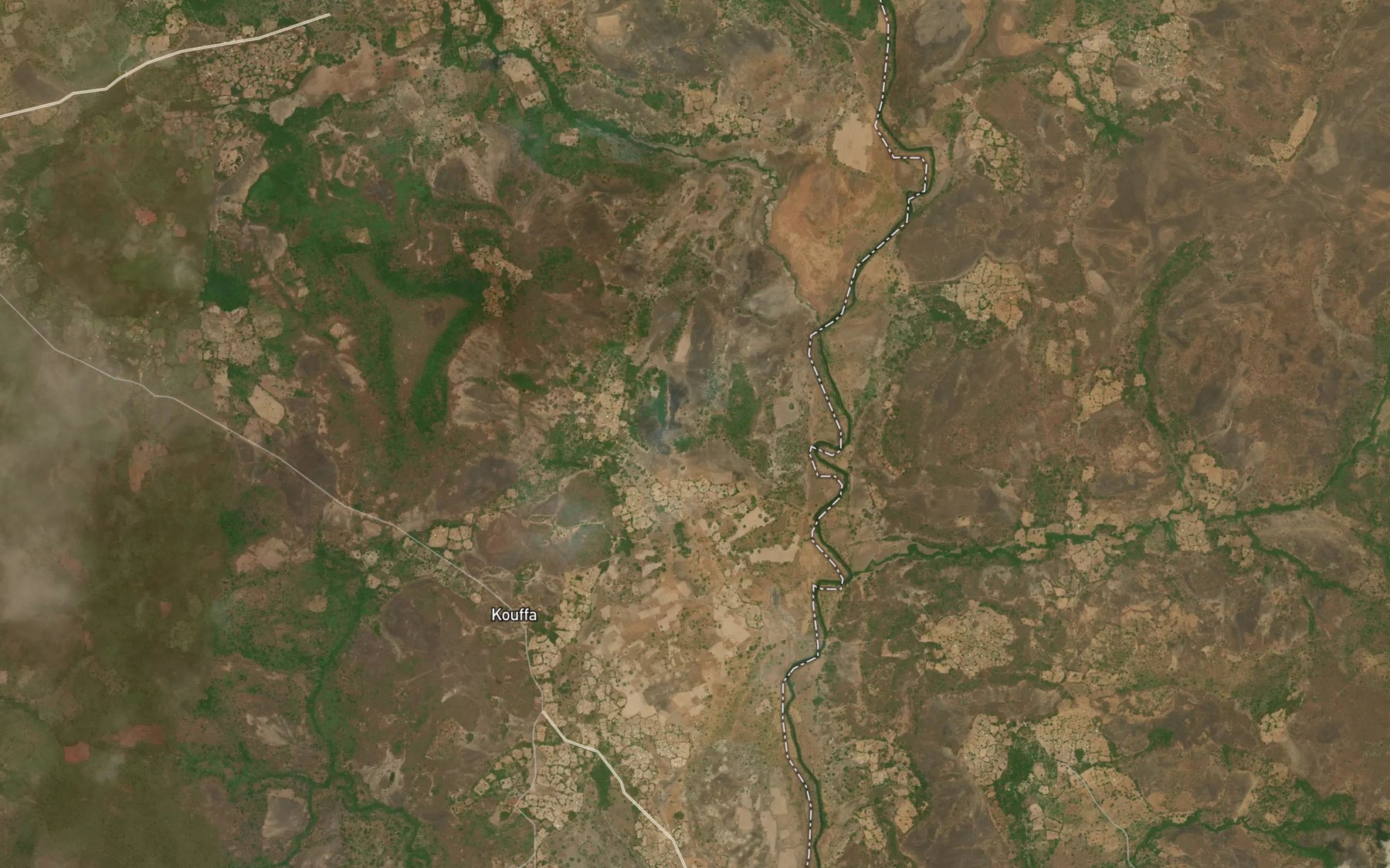 Satellite map of the Diekounko