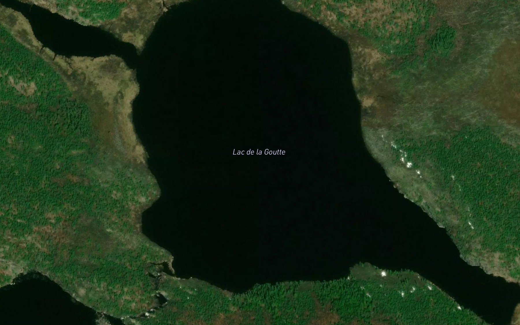 Satellite map of the Lac de la Goutte