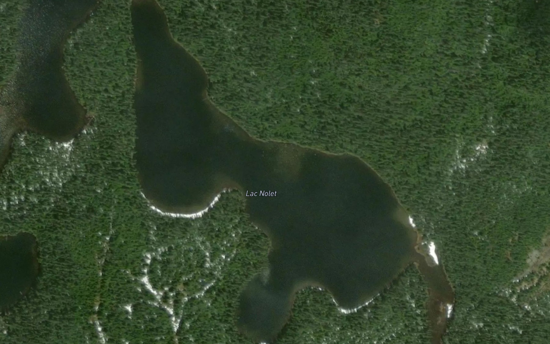 Satellite map of the Lac Nolet