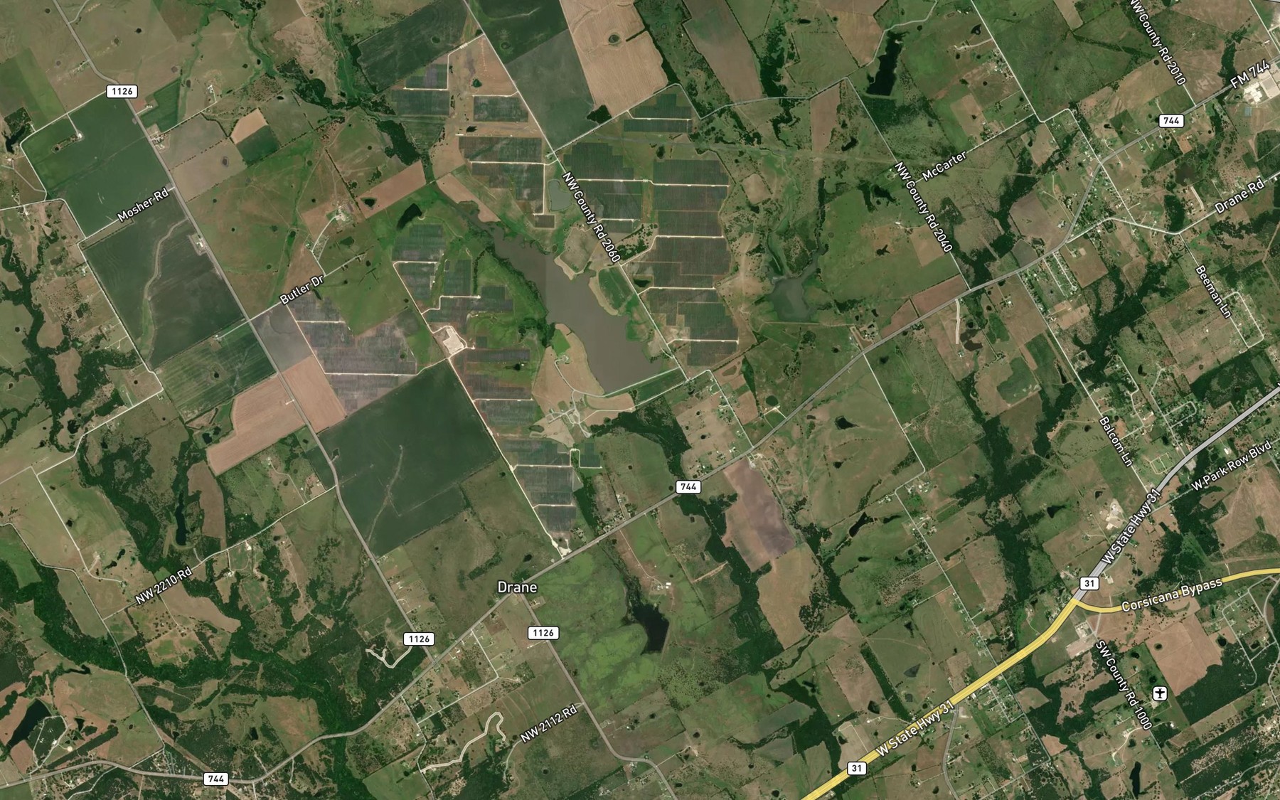 Satellite map of the Soil Conservation Service Site 137g Reservoir