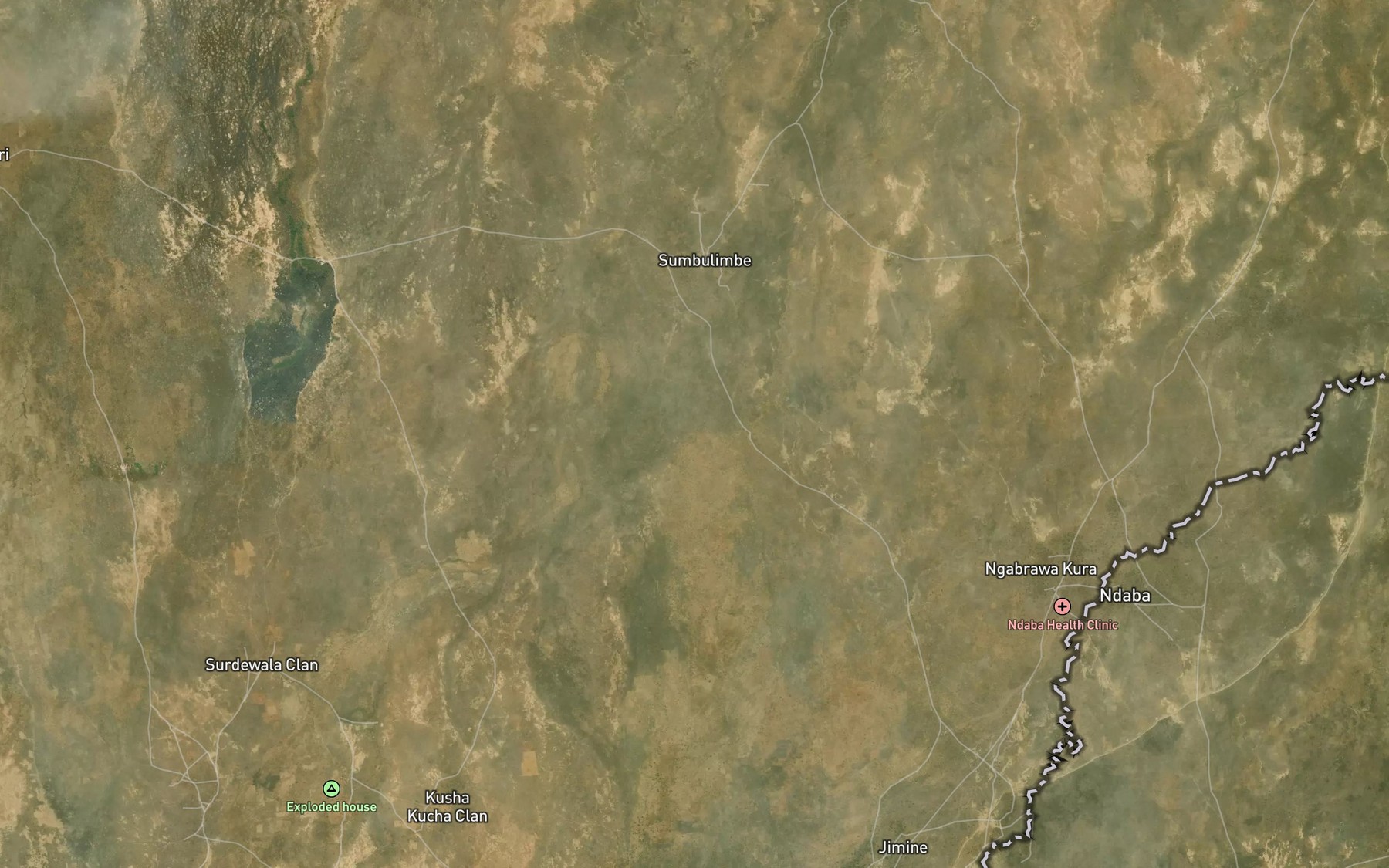 Satellite map of the Warawa Kusha Kucha