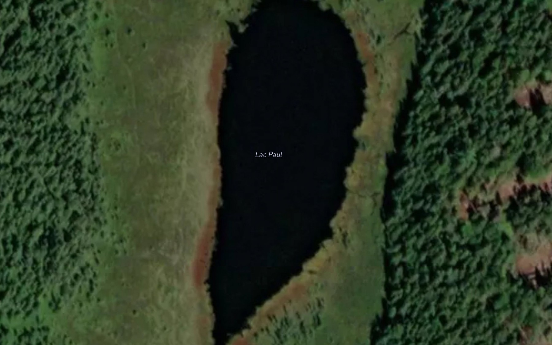 Satellite map of the Lac Paul