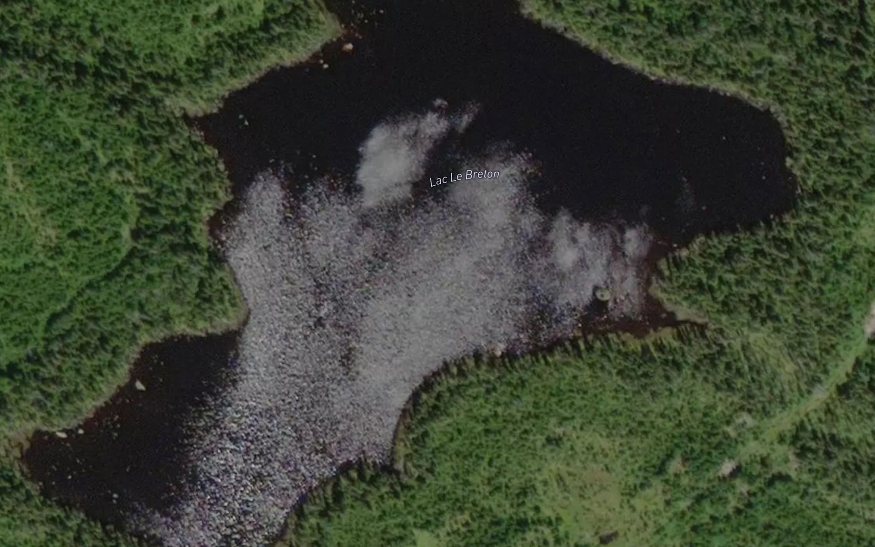 Satellite map of the Lac Le Breton