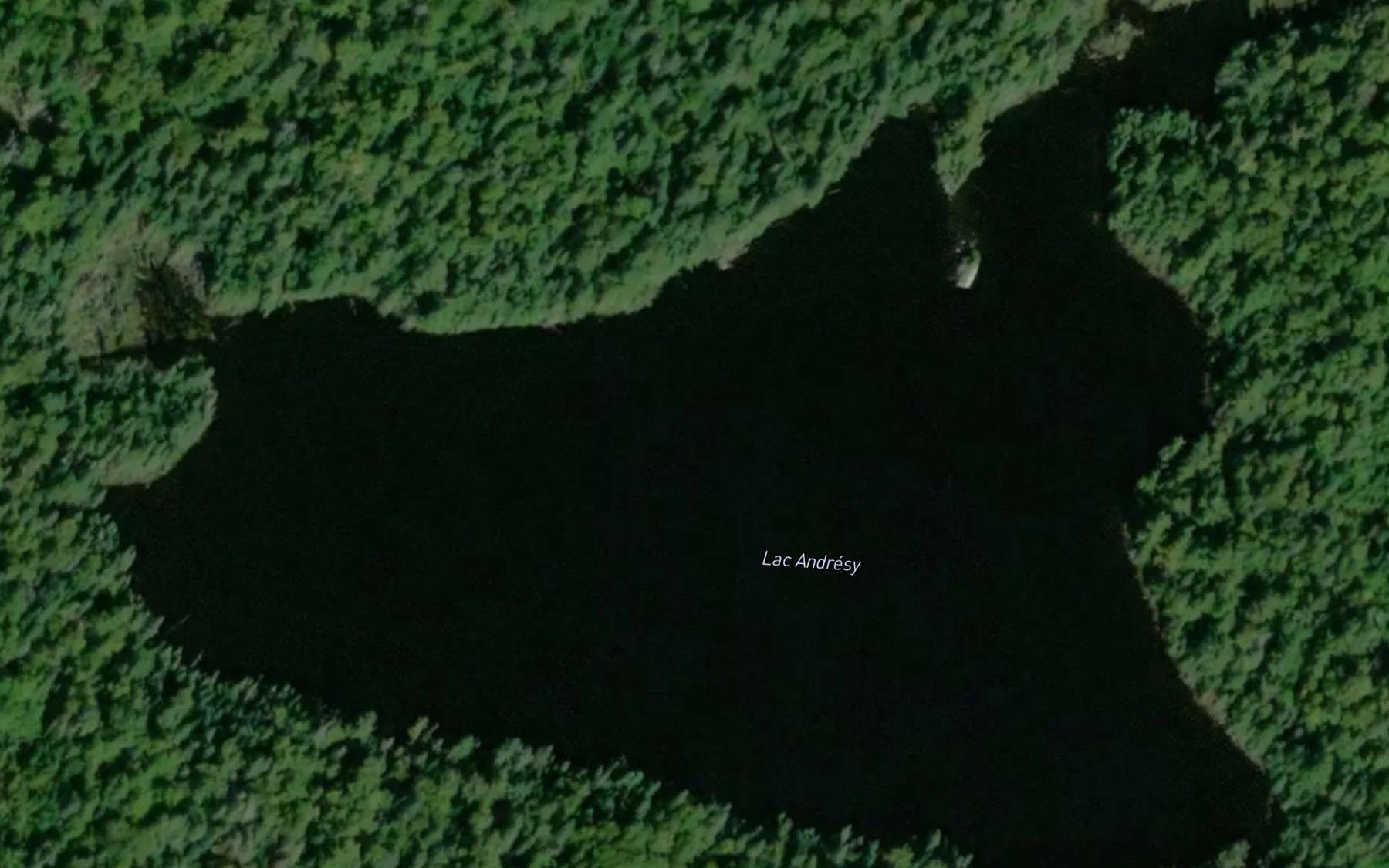 Satellite map of the Lac Andresy