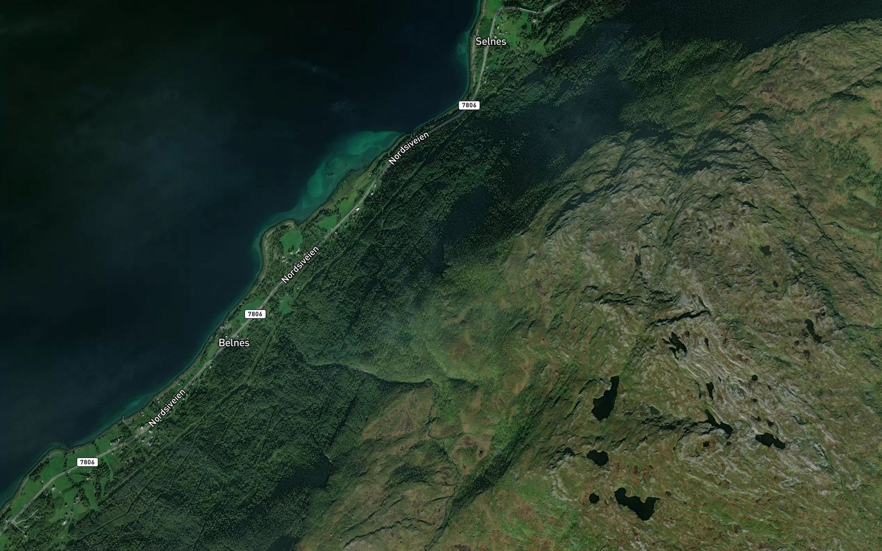 Satellite map of the Molleforsen
