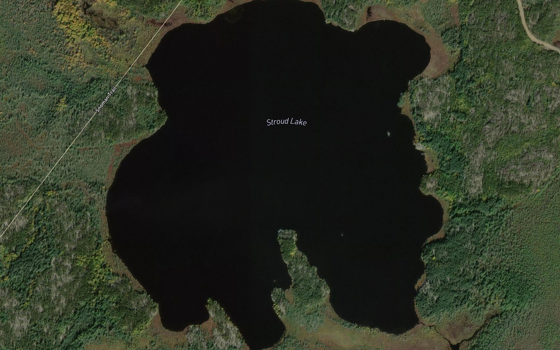 Satellite map of the Stroud Lake