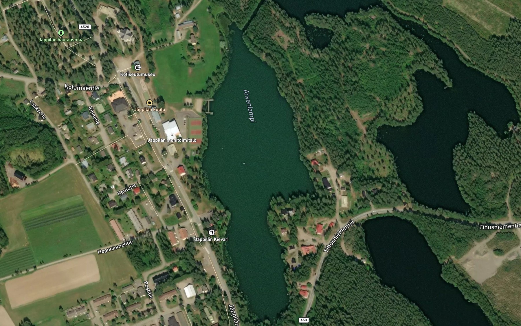 Satellite map of the Ahvenlampi