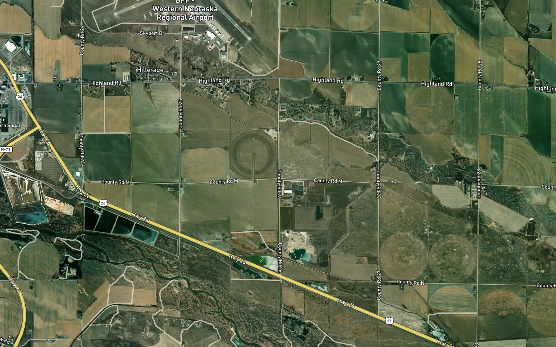 Satellite map of the Drain Number 2
