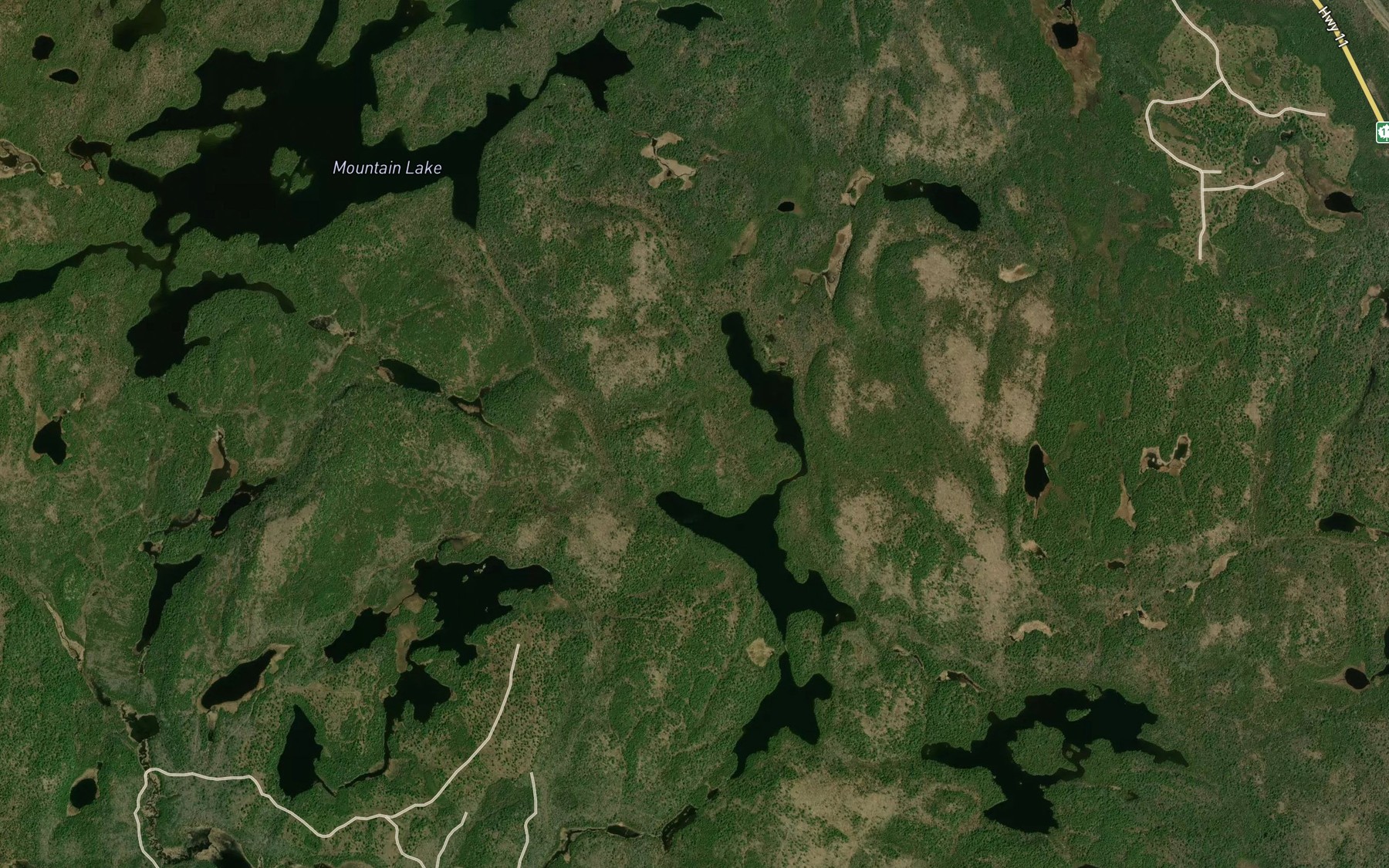 Satellite map of the The Three Sisters