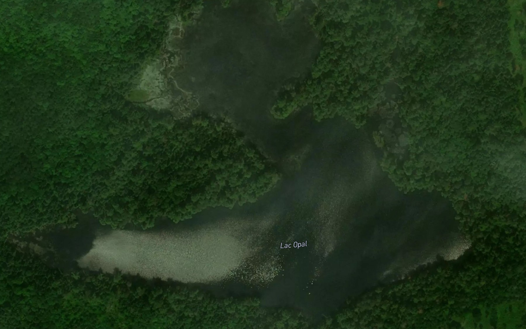 Satellite map of the Lac Opal
