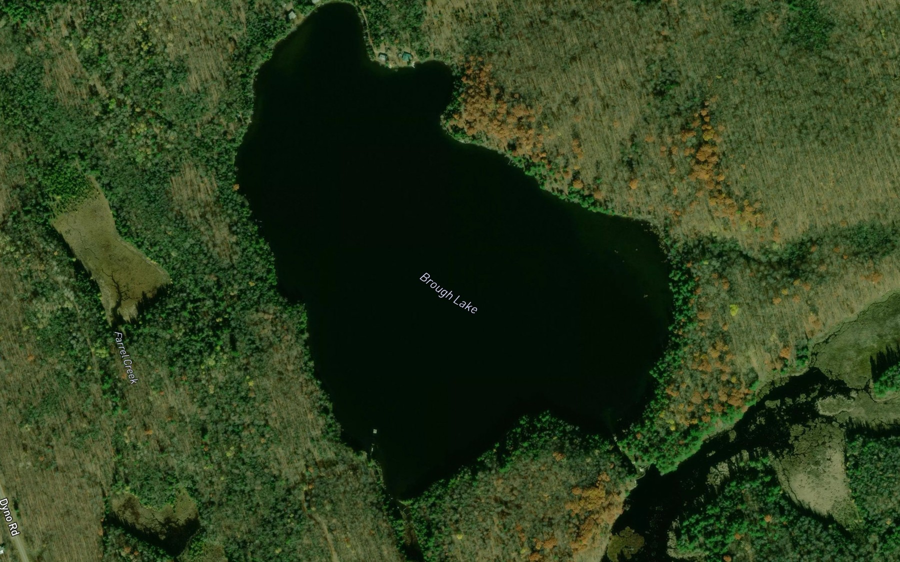 Satellite map of the Brough Lake
