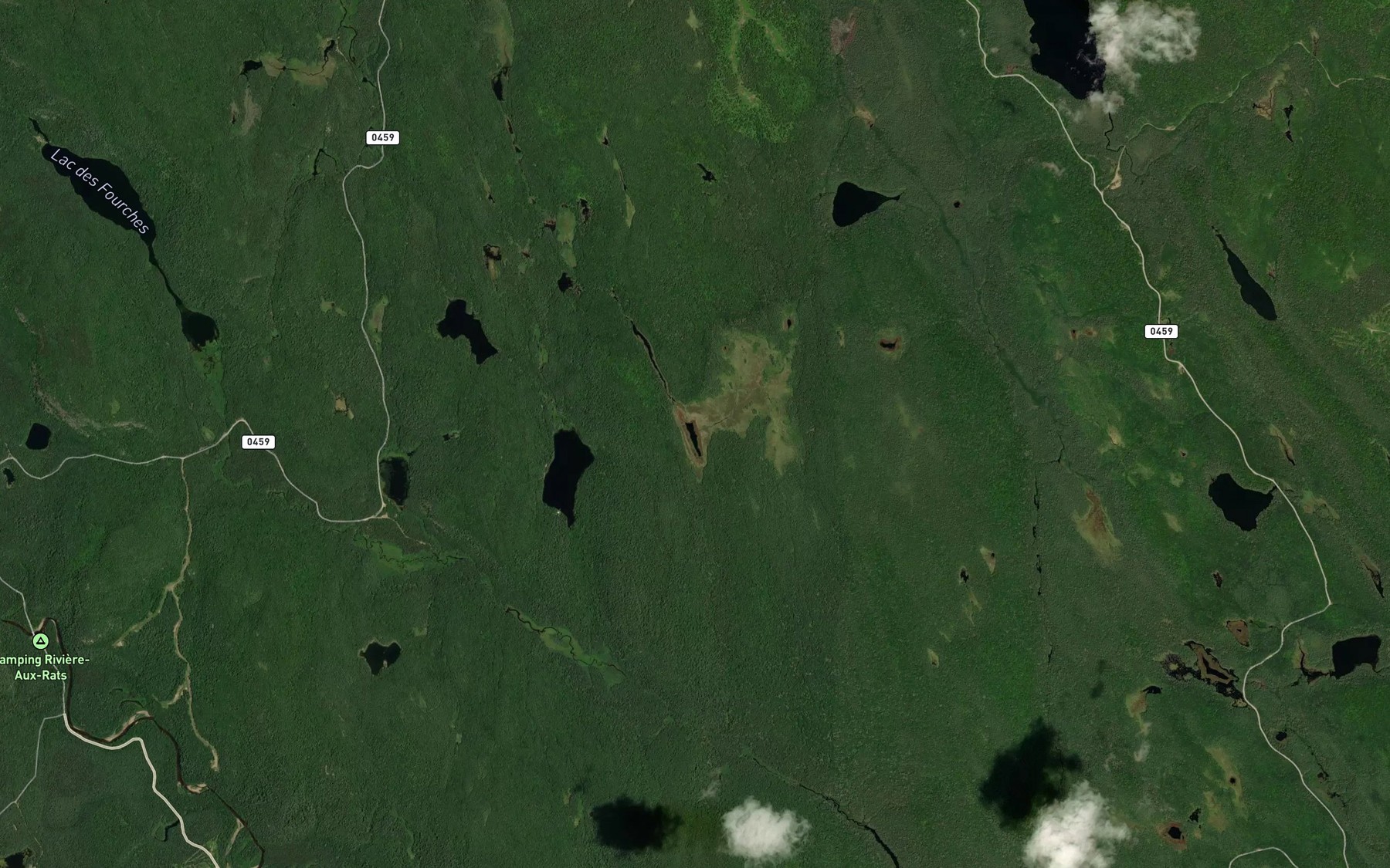 Satellite map of the Lac Ecureuil