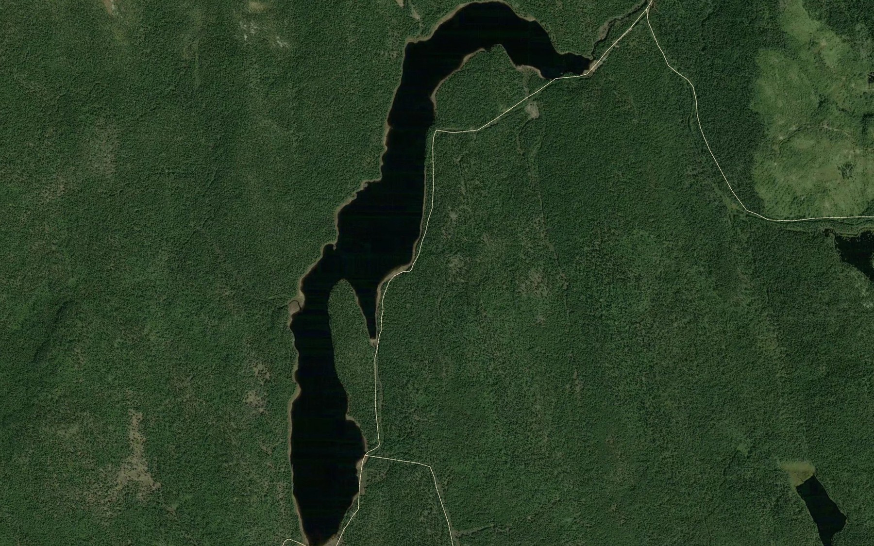 Satellite map of the Lac Ushishk