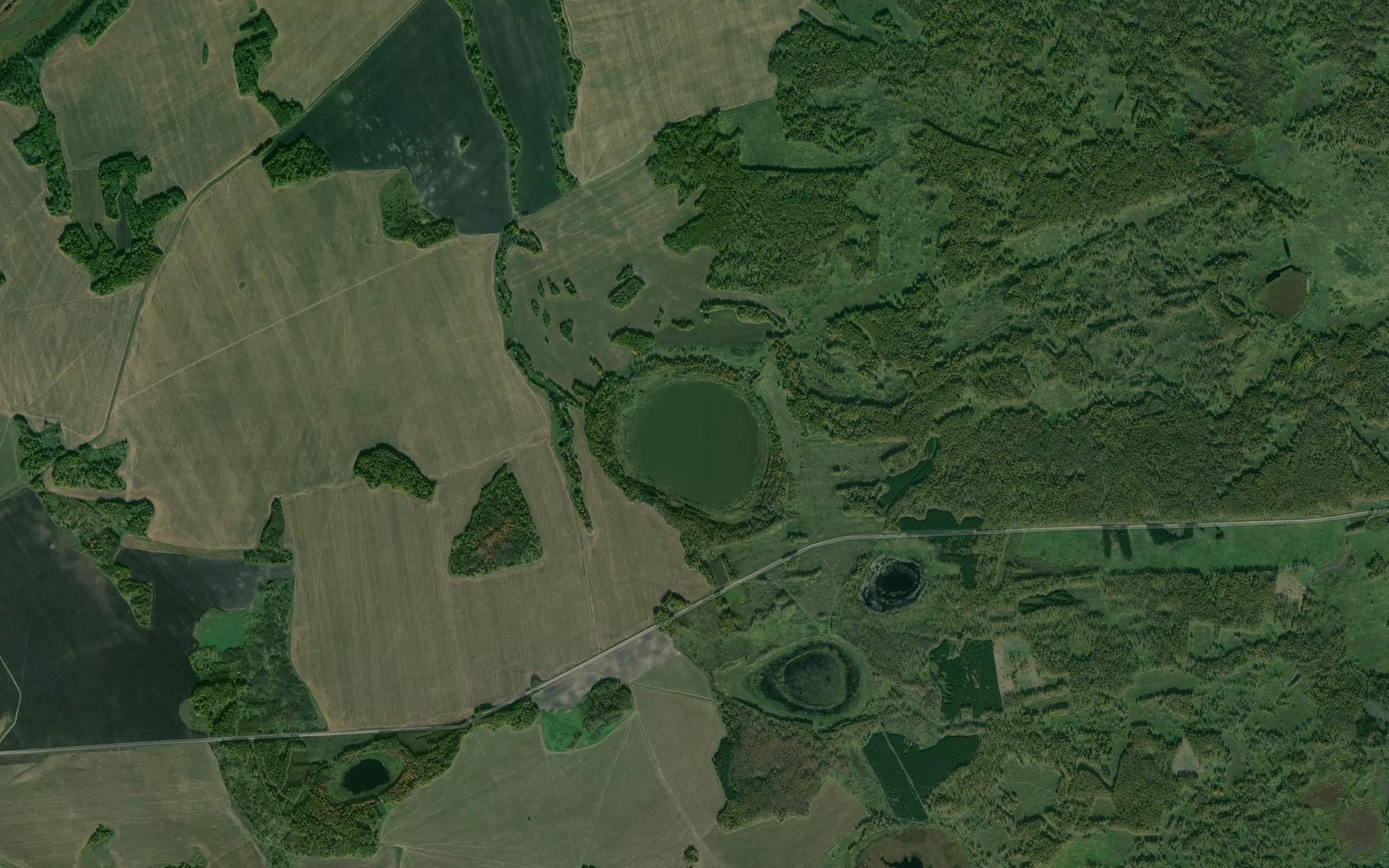 Satellite map of the Ozero Pulovo