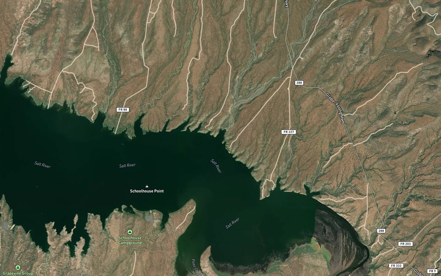 Satellite map of the Griffin Wash