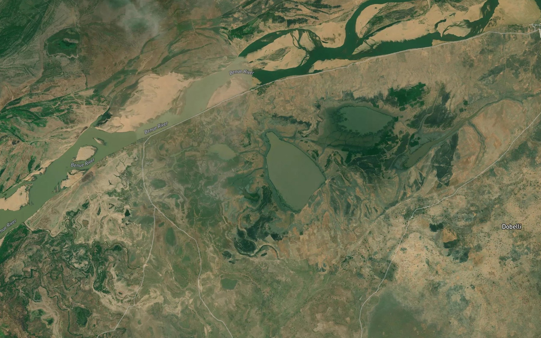 Satellite map of the Marmi Lakes