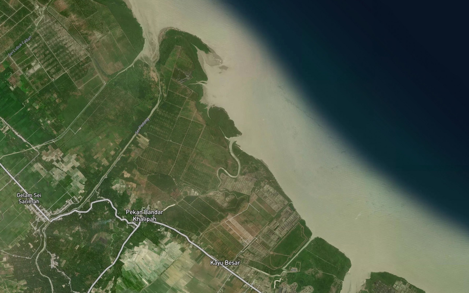 Satellite map of the Kuala Sungaipadang