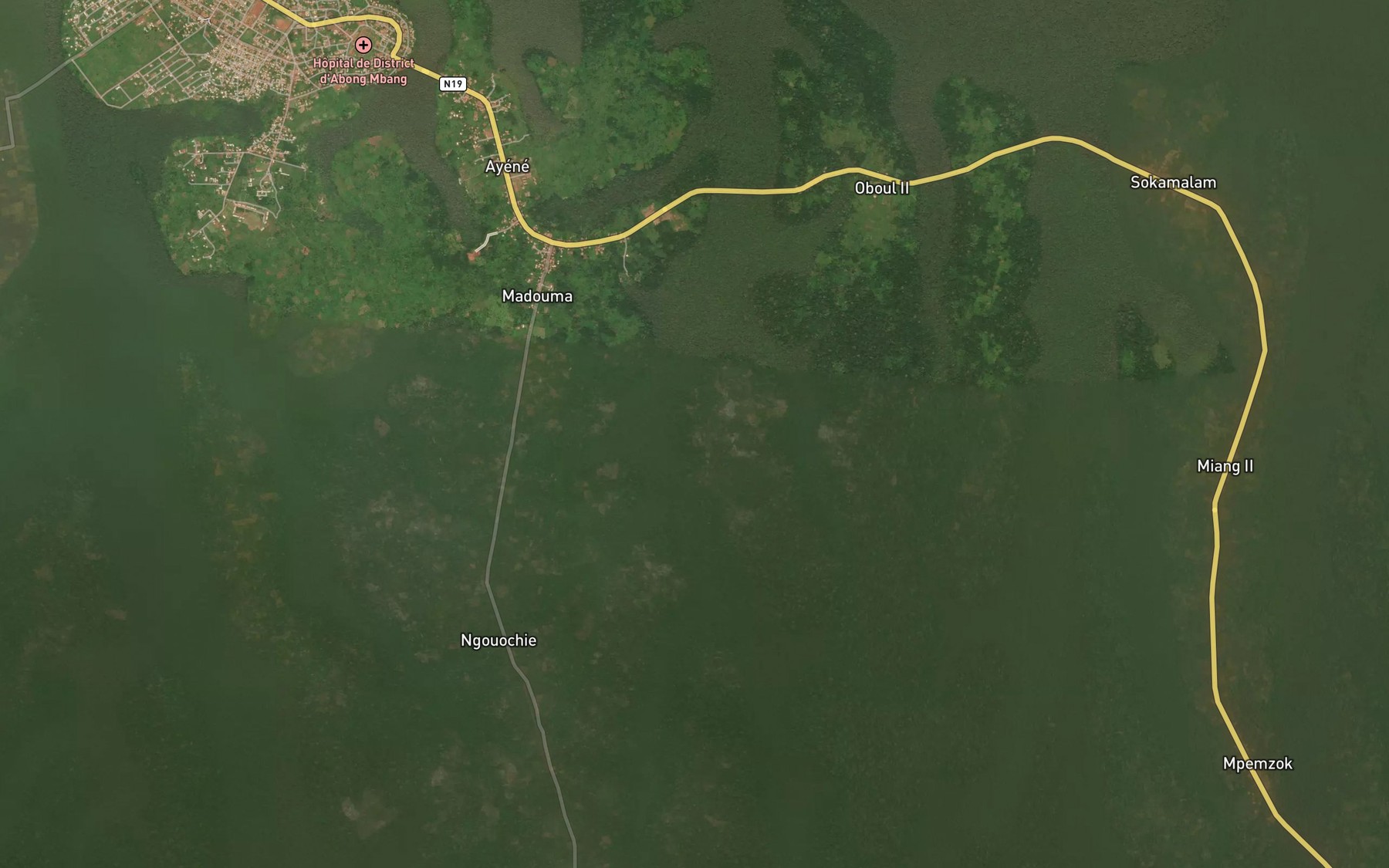 Satellite map of the Kainde